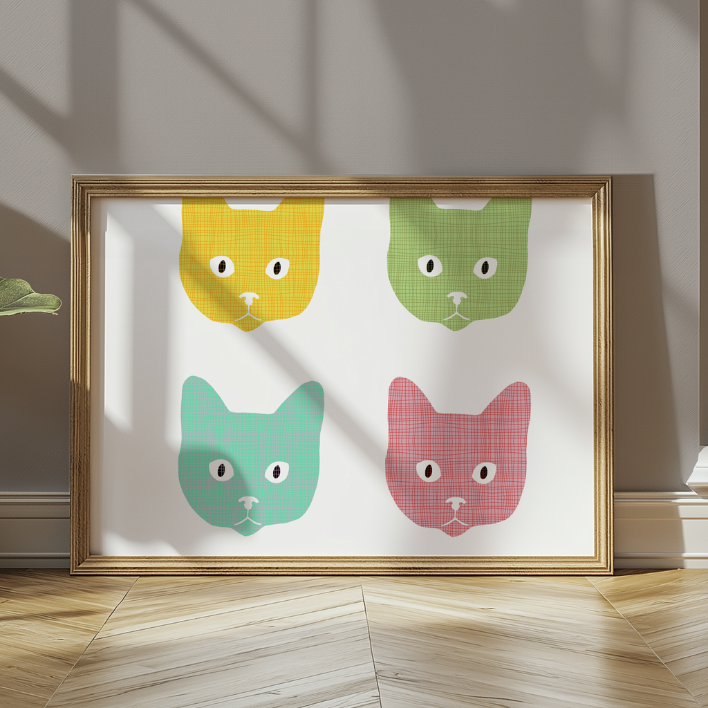 Cats - Repeat - Digital Print