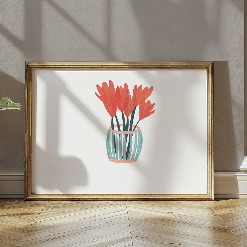 Flowers and Vases - Digital Print