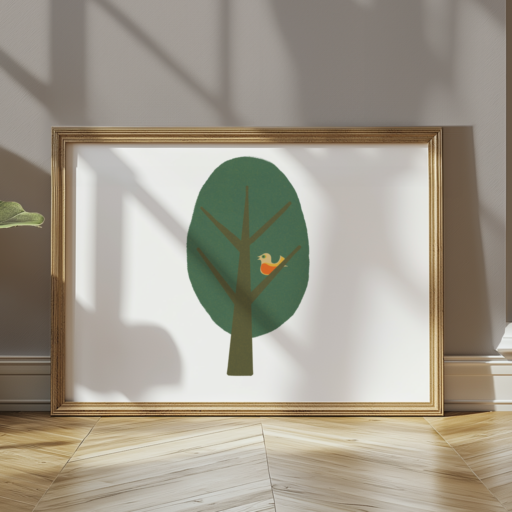 One bird in a tree - Digital Print
