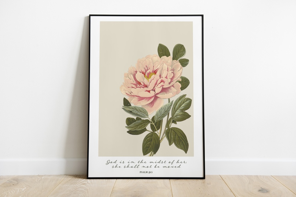 God is in the midst - Psalm 46v5, Digital Print