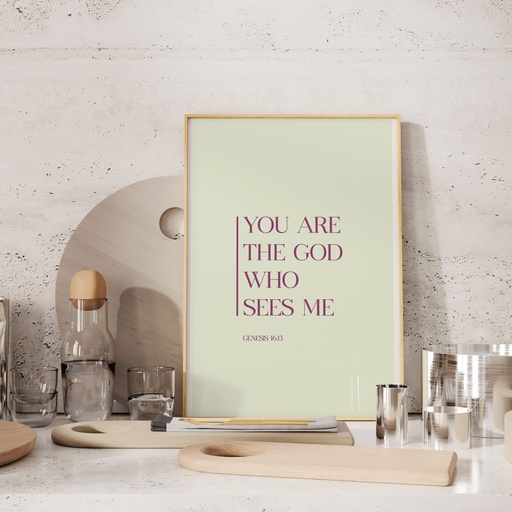 You are the God who sees me - Digital Print