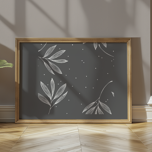 Leaves In Grey - Repeat Pattern - Digital Print