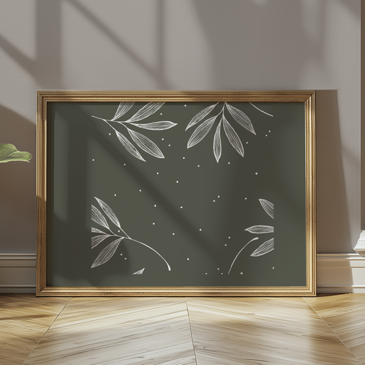 Leaves In Taupe - Repeat Pattern - Digital Print