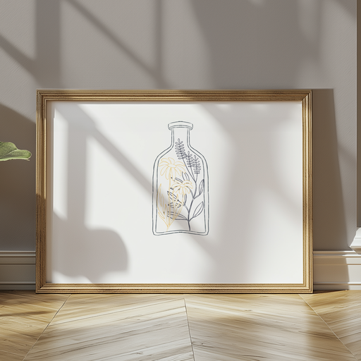 Flowers in a Bottle - Digital Print
