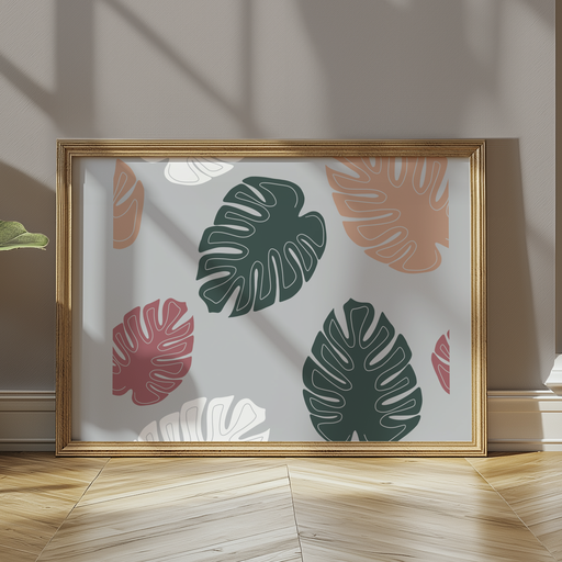 Pastel Monstera -Repeat Pattern - Digital Print
