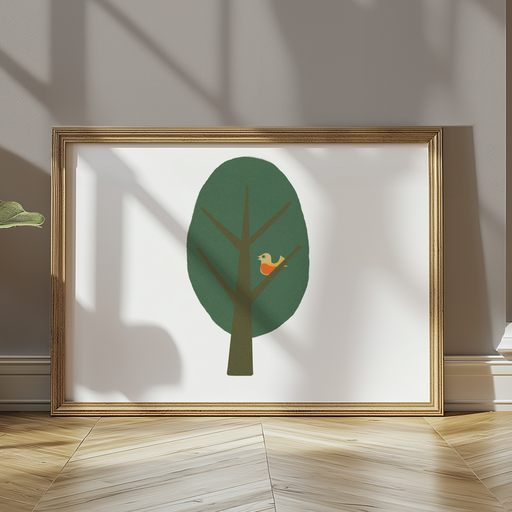 One bird in a tree - Digital Print