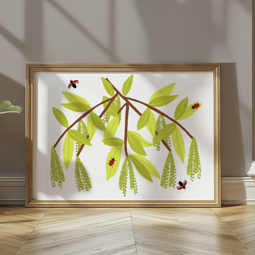 Ladybirds on a Tree - Digital Print
