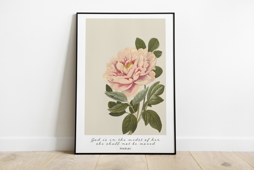 God is in the midst - Psalm 46v5, Digital Print