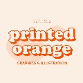 Printed Orange
